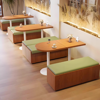 Meubles de salle à manger modernes de luxe en cuir PU pour restaurants cafés hôtels écoles comprend des tables canapé cabines hot pot