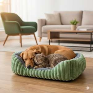 Cuccia Morbida e Calda per Cani, Materasso Imbottito Stile Culla Invernale, Comodo Tappetino Soffice per Animali Domestici, Taglie Piccole, Medie e Grandi - Product Image 2