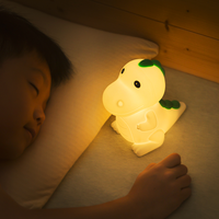 Offre Spéciale enfants cadeau de noël dinosaure conception mignonne led gros cadeau de noël bébé lampe capteur silicone enfants veilleuse