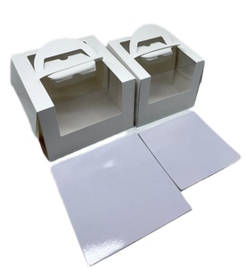 Boîte de taille personnalisée pour gâteau, boîte à gâteau d'anniversaire 10x10x5, boîte à gâteau de 12 pouces avec plateau à gâteau - Product Image 2