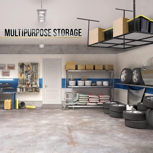 Estantería de Metal con montaje Industrial para pared, sistema de almacenamiento de <span class=keywords><strong>techo</strong></span>, estante colgante - Product Image 6