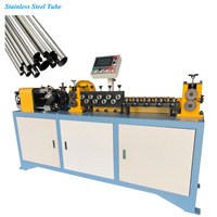 Machine semi-automatique de coupe et de redressage de tubes en acier inoxydable CNC pour échangeur de chaleur d'évaporateur de machine à glaçons