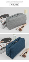 Sac de Cosmétiques Portable à Grande Capacité de Style Oxford Personnalisable avec Fermeture Éclair Imperméable et Compartiment de Rangement Logo Personnalisé