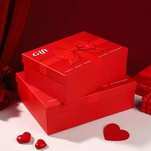 Caja de Regalo de Materiales Reciclados Laminados en Rojo Púrpura, Embalaje Personalizado para Cumpleaños de Novia, Forma Rectangular, Vela Hecha en China - Product Image 5