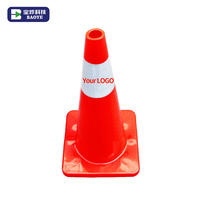 Cône de sécurité routière en PVC flexible de 700mm Baoye