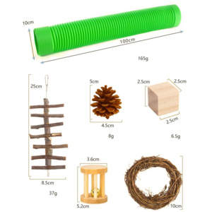 Chất Lượng Cao Nhà Máy Bán Buôn Thân Thiện Với Môi Trong Nhà Sang Trọng Sở Thú Gỗ Nhỏ Động Vật Phụ Kiện Nhà Bánh Xe Chew <span class=keywords><strong>Hamster</strong></span> Đồ Chơi - Product Image 3