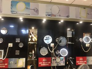 Double Side xoay gấp thép không gỉ treo tường mỹ phẩm Gương phòng tắm khách sạn 3x phóng đại Gương trang điểm - Product Image 6