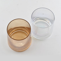 Leere Glas Aroma therapie Soja Kerzen gläser mit Holzdeckeln und Geschenk boxen im Großhandel Champagner-farbigen Luxus verziert