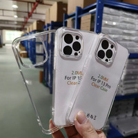 Großhandel Minimalistische 2,0mm Klare TPU-Hülle für iPhone 17 16 15 Pro Max Samsung Xiaomi Google Transparente Stoßfeste Handyhülle