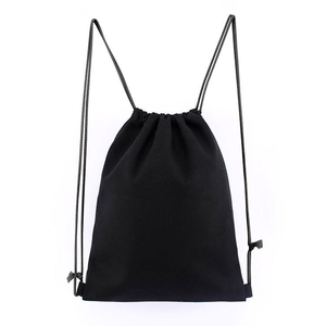 Sac à dos en toile de coton réutilisable et écologique avec cordon de serrage, grande capacité, personnalisable avec logo, idéal pour le shopping et la gym - Product Image 6