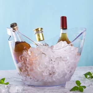 Custom Wholesales Bar Tool 8L Acrylic Clear Pail Cooler Wine Champagne <b>Tub</b> Cold Barrel Transparent Ingot Beer Ice Bucket - Product Image 2