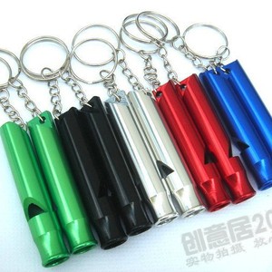 Silbato de Aleación de Aluminio para Exteriores, 8 mm x 45 mm, Multicolor, Duradero, Accesorio de Llavero para Rescate y Supervivencia - Product Image 5