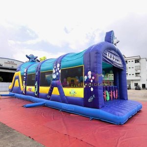 Large outdoor party jumping house bouncy castle commercial inflatable marlin obstacle course - Product Image 1