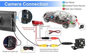 7 ''Xách Tay GPS Đa Phương Tiện Màn Hình Carplay Màn Hình Cho <span class=keywords><strong>Android</strong></span> Auto & Apple Carplay Bluetooth Hands-Miễn Phí Xe Đài Phát Thanh Tương Thích - Product Image 6