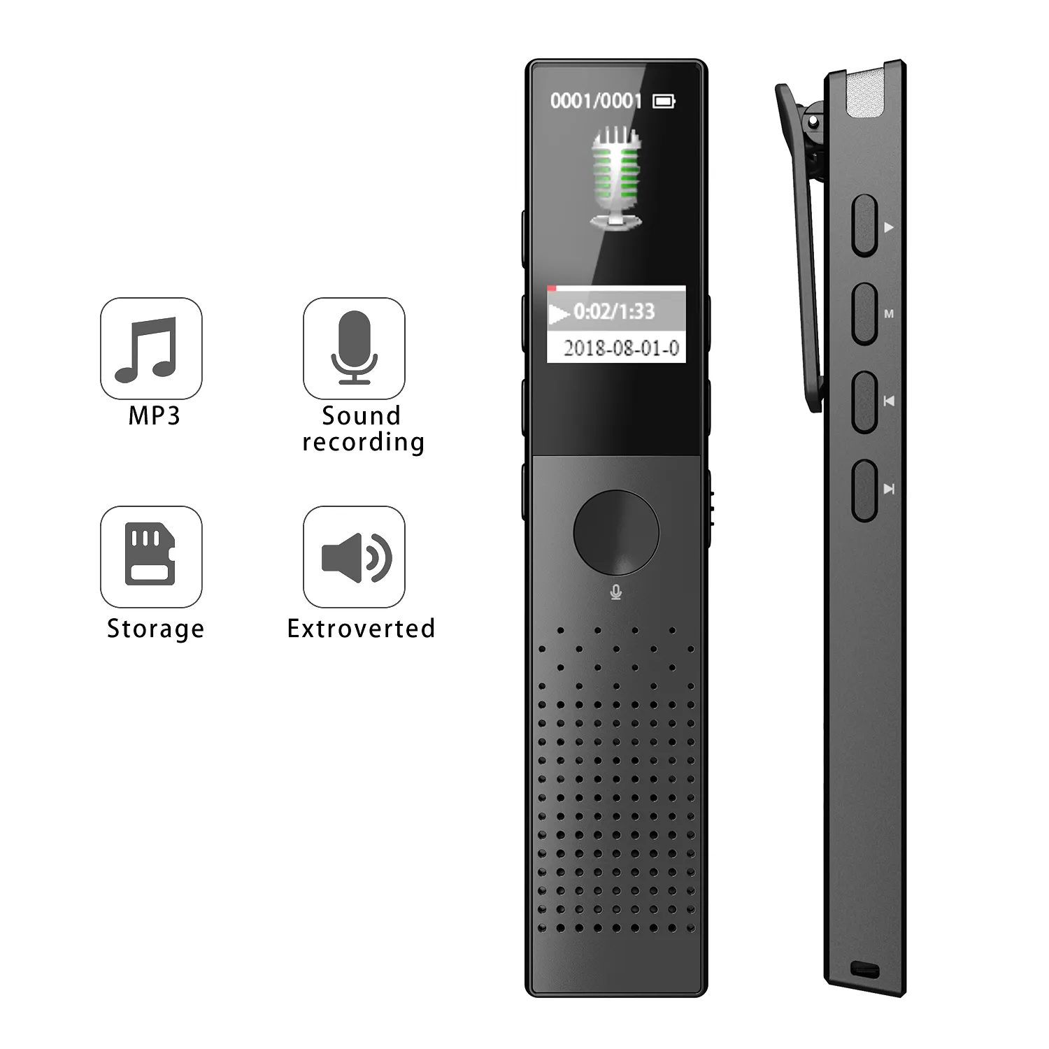 Wellwin Portable Voice Recorder 8GB 16GB 32GB 64GB voice recorder digital Password protection digital voice recorders