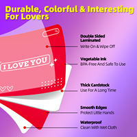 50pcs couple carte interactive couple carte de jeu de bureau dialogue interactif version anglaise carte de jeu personnalisation