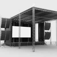Équipement de scène - pour scène portable - structure en aluminium - treillis métallique