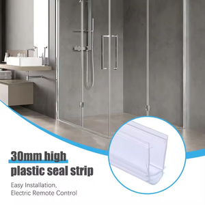 Bande d'étanchéité transparente <span class=keywords><strong>en</strong></span> PVC blanc multi-usages moderne pour portes, fenêtres, verres de douche, salles de bain, étanche et insonorisante - Product Image 5