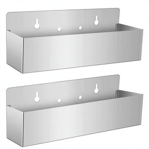 Support mural en acier inoxydable à double vitesse pour bouteilles de spiritueux, étagère pour bouteilles de pulvérisation, rail à boissons pour bars - Vente chaude - Product Image 1