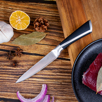 Ensemble de couteaux de cuisine STELLAR de haute qualité, 100% qualité alimentaire, faciles à nettoyer, 7 pièces, en acier inoxydable, manche creux ambidextre