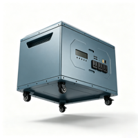 Station d'alimentation portable 5000W 10KWh LiFePO4, générateur solaire, stockage d'énergie de secours domestique, roues de chariot, alimentation extérieure