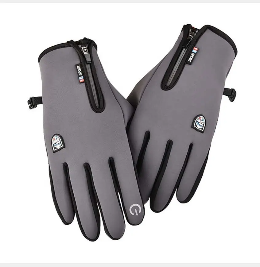 Großhandel wasserdicht grau Neopren Stoff mit Touchscreen Finger Outdoor Sport Tauchen Schutz handschuh