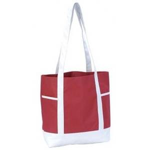 Sac cabas rouge pour femme, style toile, grande capacité, idéal pour la plage - Product Image 1