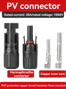[Certifié CE] Connecteur solaire approuvé TUV, ensemble mâle-femelle, DC 1000V 30A, <span class=keywords><strong>étanche</strong></span> IP67, prise pour connexion de panneaux solaires photovoltaïques - Product Image 5