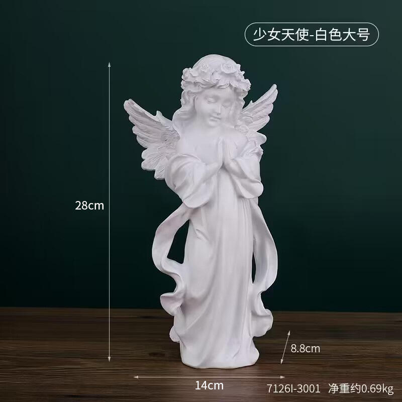 7126i-3001 นางฟ้าแห่งการสวดมนต์-สีขาวขนาดใหญ่