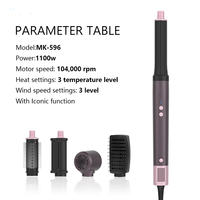 Penata Rambut Cepat MK-596 Ukuran Ringkas 49*330mm 3 Kecepatan dengan Memori untuk Hadiah Ulang Tahun