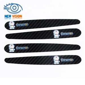 Logotipo personalizado 3D <span class=keywords><strong>5D</strong></span> de fibra de carbono mango de la puerta de coche Protector de la etiqueta engomada - Product Image 4