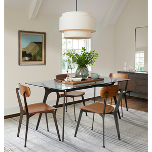 Japanese Style Chandelier Rectangle LED Pendant <b>Light</b> White E27 Eye Caring For Living Room Bedroom <b>Dining</b> Table - Product Image 2