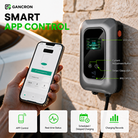 Chargeur mural intelligent pour véhicules électriques GANCRON OEM CE Type 2, 7 kW, 11 kW, 22 kW, 16 A/32 A, pour la recharge à domicile