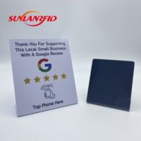 SUNLAN Google Review Card Plaque NFC pour Google Reviews NTAG 213 215 NFC Menu Stand Plate Google Review Display RFID NFC Stand