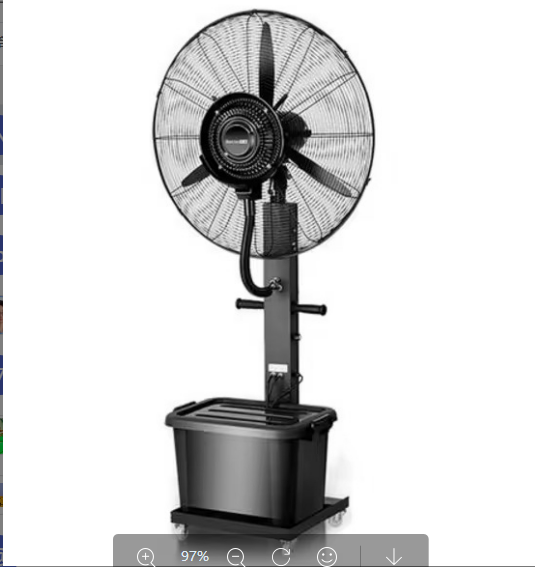 26-Inch Industrial Metal Spray Fan Electric Water Cooling Outdoor