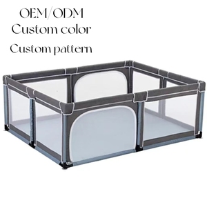 Corralito Plegable de Material Oxford para Bebés y Niños Pequeños con Gancho de Seguridad para Tienda de Campaña, para Uso en Interiores/Exteriores - Diseño Contemporáneo - Product Image 2