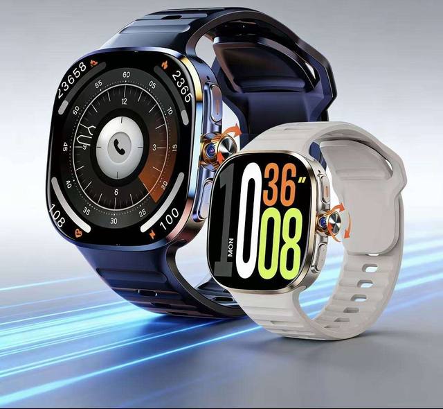 Smart Health Monitoring Watch AMOLED Display Silica Gel Band Magnetic Heart Rate Sleep Monitoring Video Calling IP67 Waterproof