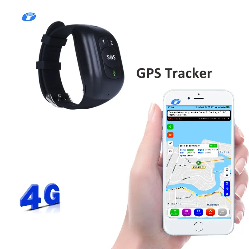 Seniors GPS tracker wristband call sos button spy GPS tracking device reloj de ninos con GPS fall down detection