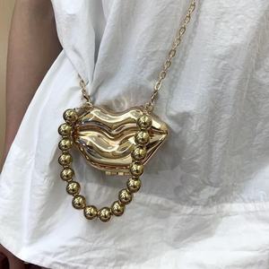 Borsa Clutch in Acrilico 2026 per Donne, Borsetta da Sera Metallizzata Glitterata, Tracolla a Catena, Borsa <span class=keywords><strong>Chic</strong></span> con Manico in Perle, Mini Borsa per Rossetto - Product Image 3