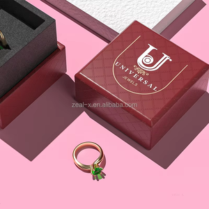 Boîte à bijoux personnalisée de luxe de qualité supérieure Emballage de luxe personnalisé vert pour colliers bijoux fins - Product Image 3