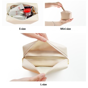 Bolsa de Cosméticos Portátil en Oferta, Bolsa de Aseo Pequeña y Elegante, Impermeable, de Piel Sintética - Product Image 3