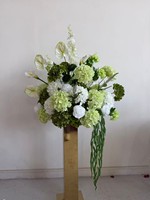 H469 Grande fleur artificielle moderne pour mariage, thème rose en soie et plante verte, 60cm 80cm, pour décoration de mariage
