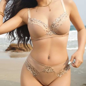 <span class=keywords><strong>Sujetador</strong></span> Push-Up <span class=keywords><strong>de</strong></span> Encaje Sexy Estilo Francés con Diseño Floral, <span class=keywords><strong>Copa</strong></span> 3/4 Ultrafina para Mujeres con Busto <span class=keywords><strong>Grande</strong></span> en Verano - Product Image 2