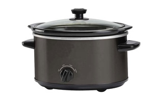 <span class=keywords><strong>Mijoteuse</strong></span> ovale en céramique de <span class=keywords><strong>4</strong></span> litres avec couvercle et Crock en grès lavable au lave-vaisselle, avec boîtier en acier inoxydable - Product Image 5