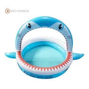 חדש כריש בעלי חיים עיצוב קיץ חיצוני גן תינוק קידי מתנפח שחייה משוט בריכת צעצוע לילדים מרכז משחק מים