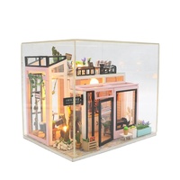 Hongda M903Z Houguang Studio Mini Maison de Poupées en Bois DIY Maison de Poupées Miniature Kit de Maison de Poupées avec Housse Anti-poussière