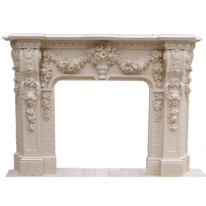 Wholesale White Simple Arch Style Greek Figures Marble <strong>Large</strong> Size Poressional Carved <strong>Fireplace</strong> <strong>Mantel</strong> Frame Price - Product Image 3