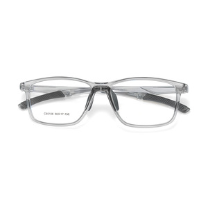 Montures de lunettes de sport Tr90 C60106 56-17-150 légères avec branches réglables, origine Danyang, design quadrilatère linéaire - Product Image 1