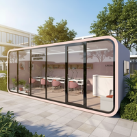 Maison conteneur préfabriquée mobile en panneaux sandwich, design moderne et respirant, pour villa, hôtel, complexe hôtelier, sauna, maison de type cabine