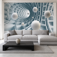 Papier peint mural géométrique abstrait personnalisé pour bureau, hôtel, salon, salle multimédia, décoration intérieure